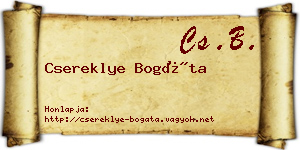 Csereklye Bogáta névjegykártya